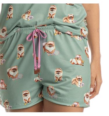 Pijama Curto Regata Decote V Lyla Sports - Imagem 5 - Mobile