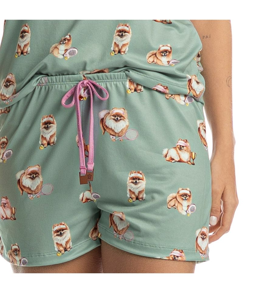 Pijama Curto Regata Decote V Lyla Sports - Imagem 5 - Desktop