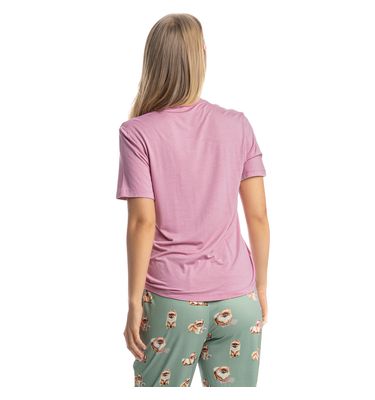 Pijama Longo Manga Curta Lyla Sports - Imagem 2 - Mobile