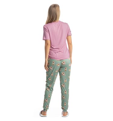 Pijama Longo Manga Curta Lyla Sports - Imagem 4 - Mobile