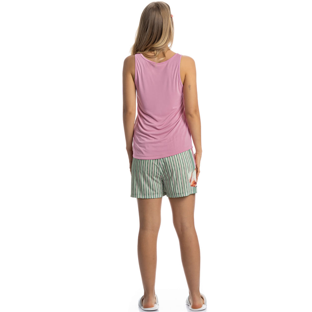 Pijama Feminino Curto Regata Lyla Sports - Imagem 4 - Mobile
