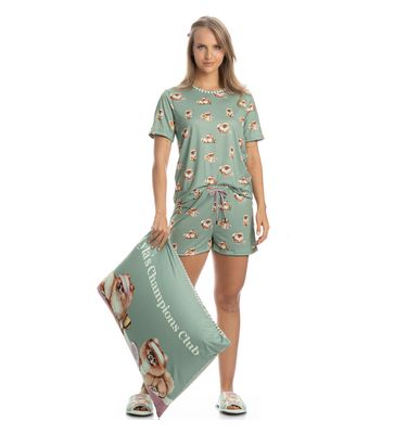 Pijama Curto Lyla Sports - Imagem 3 - Mobile