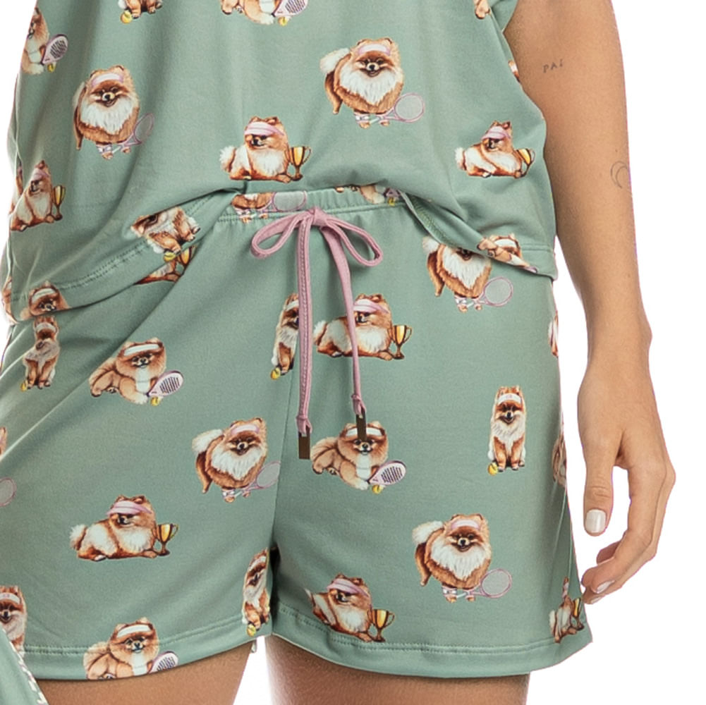 Pijama Curto Lyla Sports - Imagem 5 - Mobile