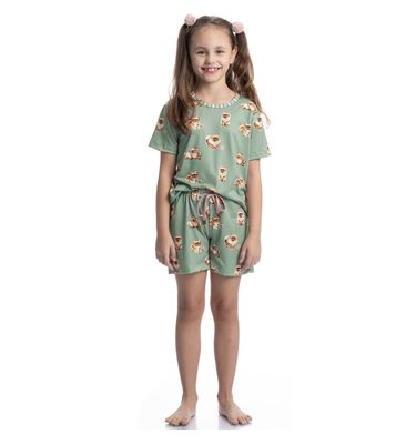 Pijama Curto Infantil Lyla Sports - Imagem 3 - Mobile