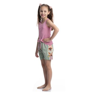 Pijama Infantil Curto Regata Lyla Sports - Imagem 3 - Mobile