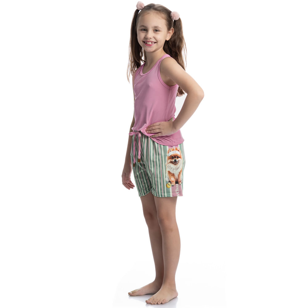 Pijama Infantil Curto Regata Lyla Sports - Imagem 3 - Mobile