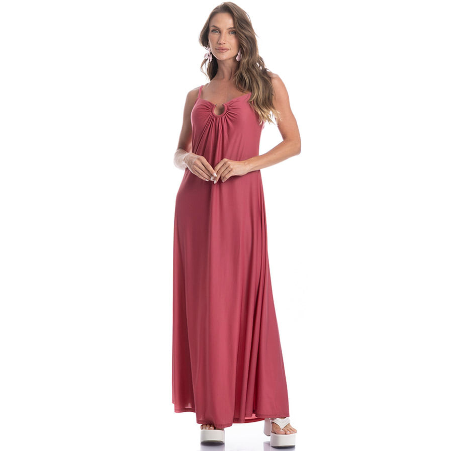 Vestido Longo Com Argola Romã - Imagem 3 - Mobile