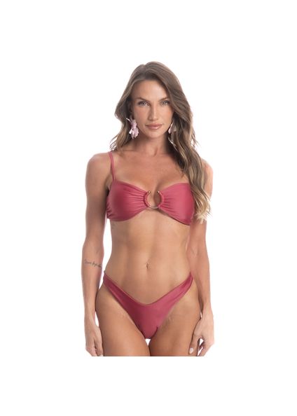 Biquíni Asa Delta Com Argola Romã Rosa - Imagem 1