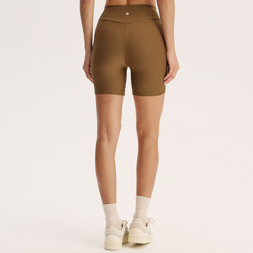 Shorts Médio Comfort Shape Com 2 Bolsos Teak Vivame Marrom - Imagem 2