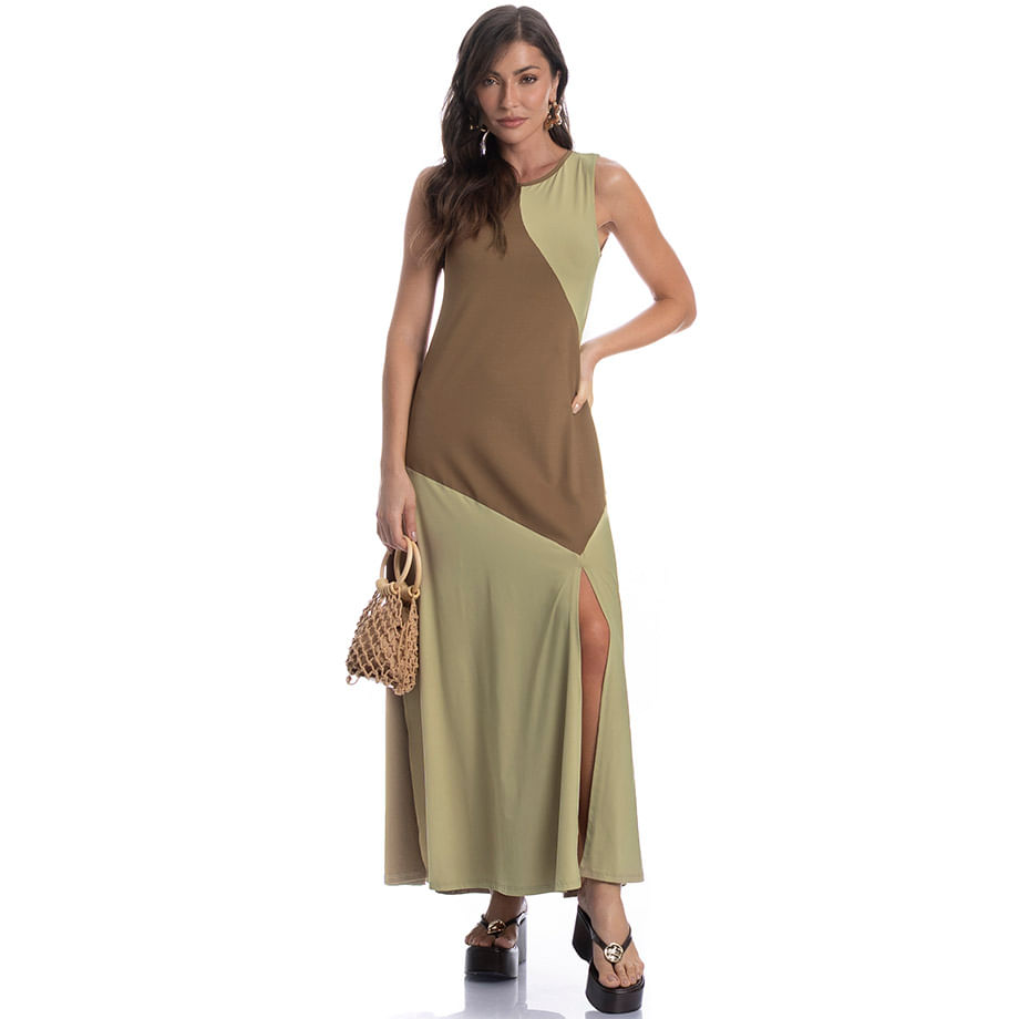 Vestido Bicolor Duomare - Imagem 3 - Mobile
