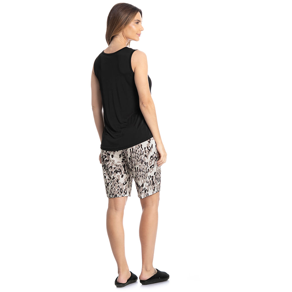 Pijama Feminino Bermuda Regata Betina - Imagem 4 - Mobile