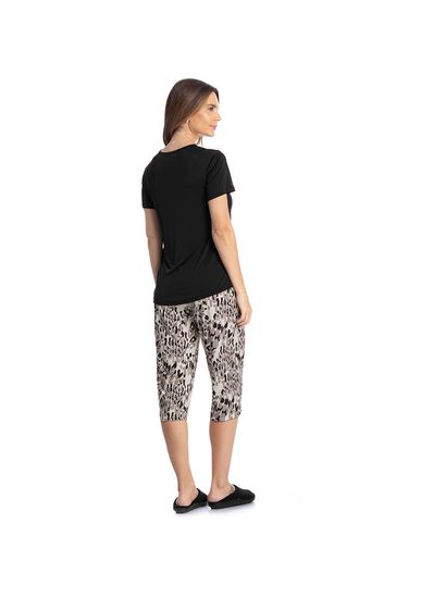 Pijama Feminino Pescador Com Renda Betina - Imagem 4 - Desktop