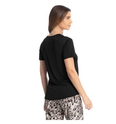 Pijama Feminino Longo Manga Curta Betina - Imagem 2 - Mobile