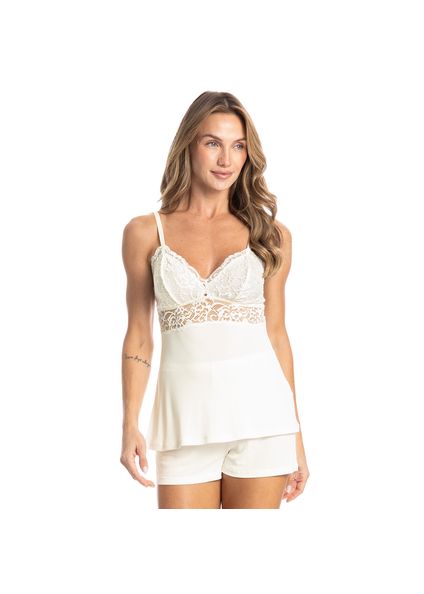 Short Doll Com Renda Manu Branco - Imagem 1