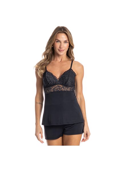 Short Doll Com Renda Manu Preto - Imagem 1