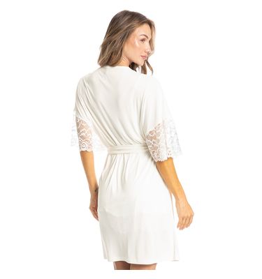 Robe Feminino Curto Com Renda Manu - Imagem 2 - Mobile
