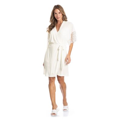 Robe Feminino Curto Com Renda Manu - Imagem 3 - Mobile
