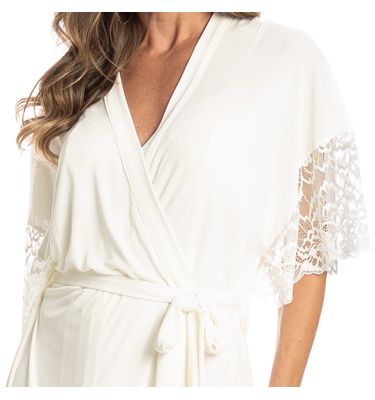 Robe Feminino Curto Com Renda Manu - Imagem 5 - Mobile