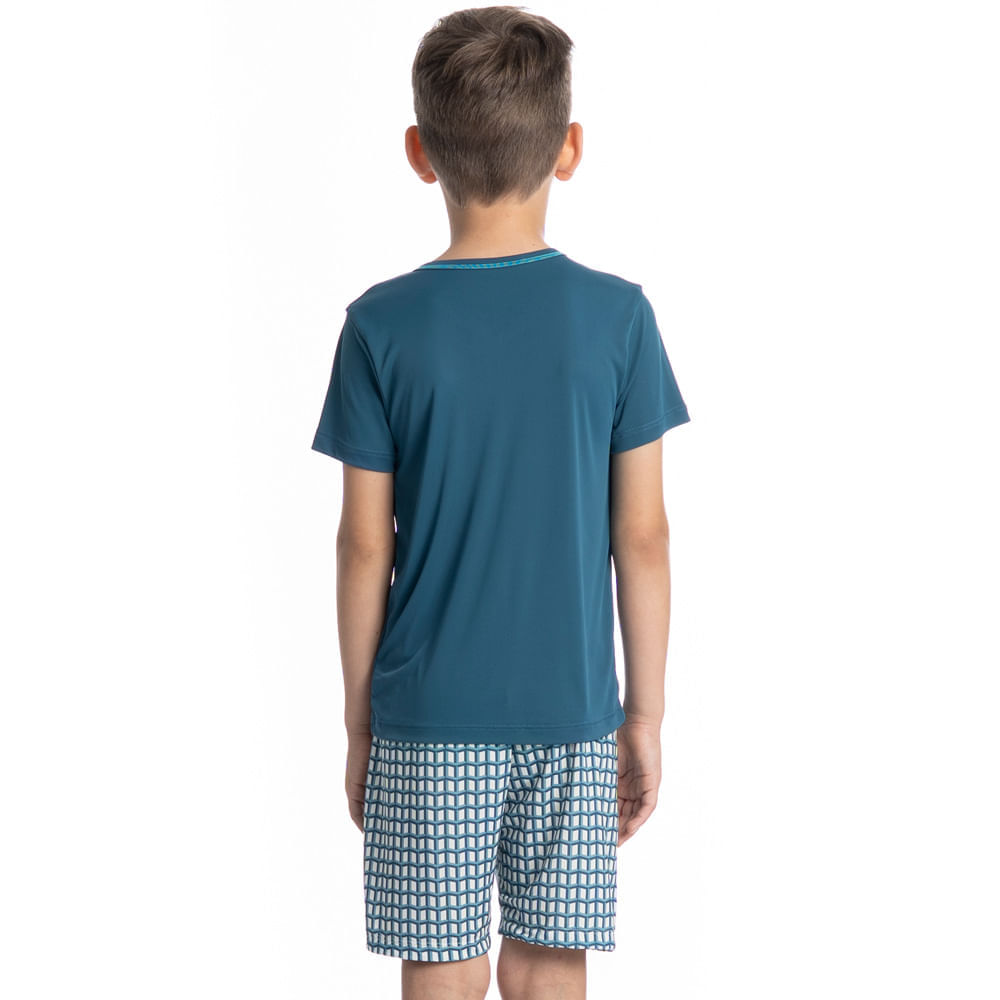 Pijama Masculino Curto Infantil Clóvis Tombini - Imagem 2 - Mobile