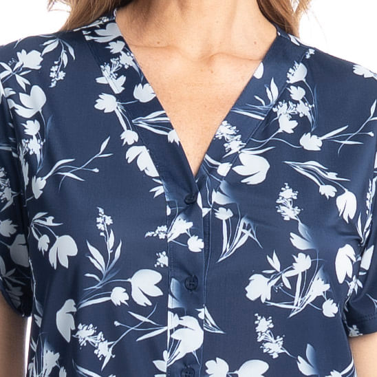 Pijama Feminino Shortão Americano Joana - Imagem 5 - Mobile