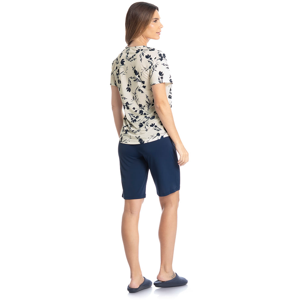 Pijama Feminino Bermuda Joana - Imagem 4 - Mobile