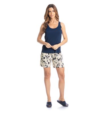 Pijama Feminino Shortão Regata Joana - Imagem 3 - Mobile
