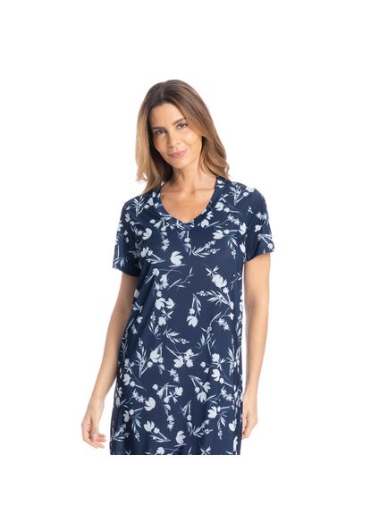 Camisão Feminino Médio Joana Azul-marinho - Imagem 1