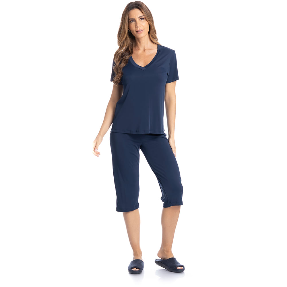 Pijama Feminino Pescador Joana - Imagem 3 - Mobile