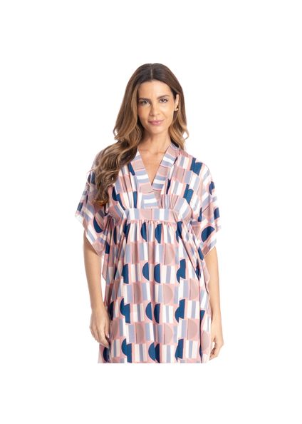 Kaftan Feminino Médio Daiana Azul-2 - Imagem 1