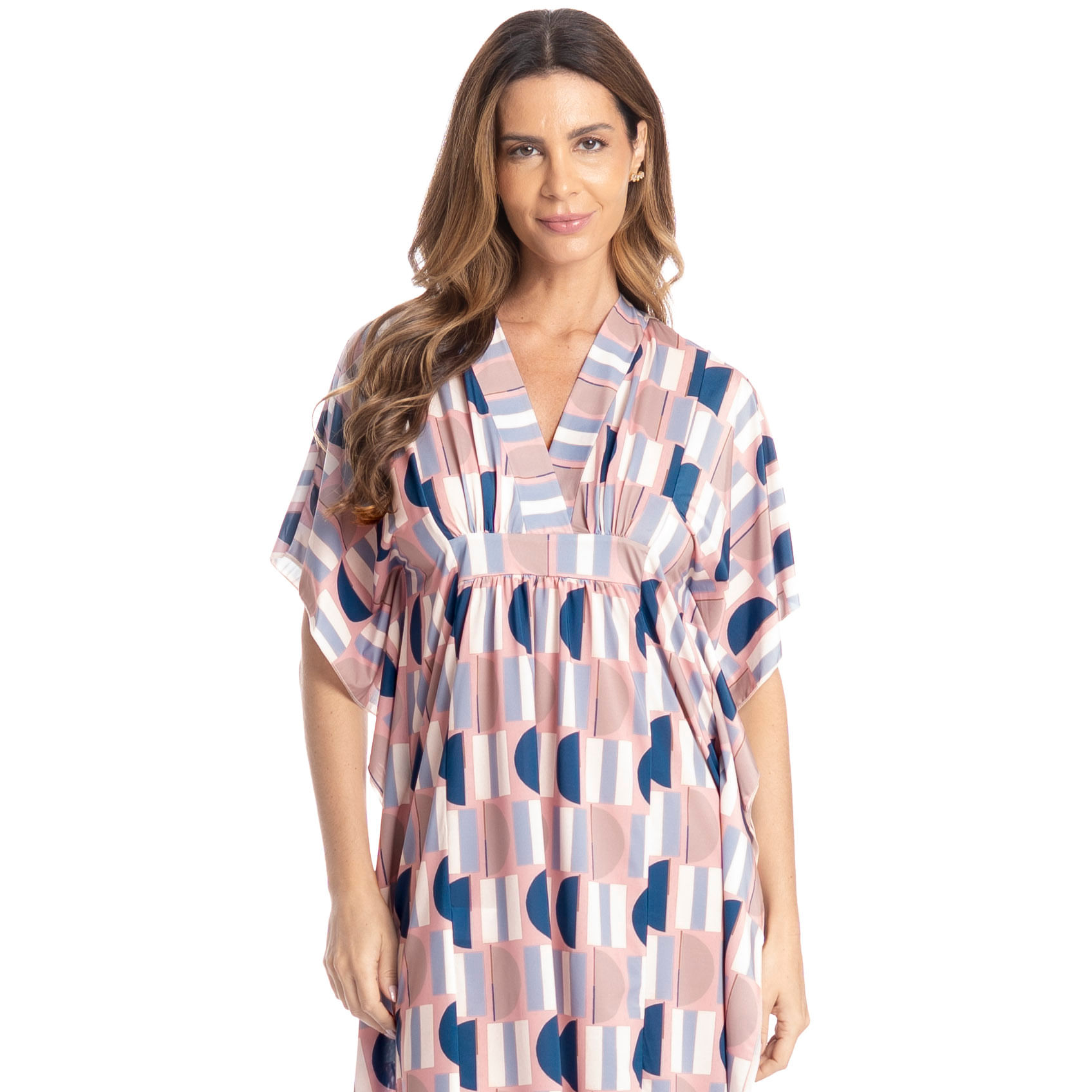 Kaftan Feminino Médio Daiana Azul-2 - Imagem 1
