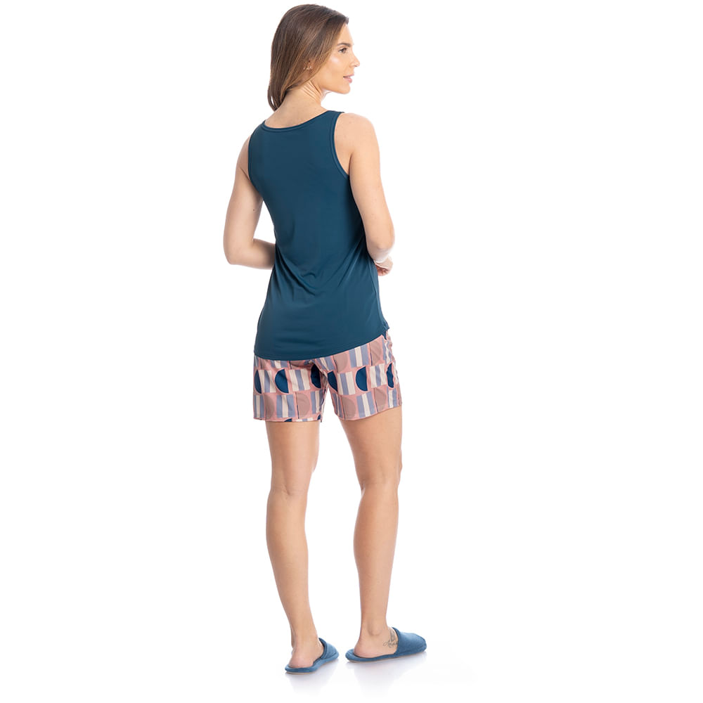 Pijama Feminino Shortão Regata Daiana - Imagem 4 - Mobile