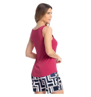 Pijama Feminino Shortão Regata Daiana - Imagem 2 - Mobile