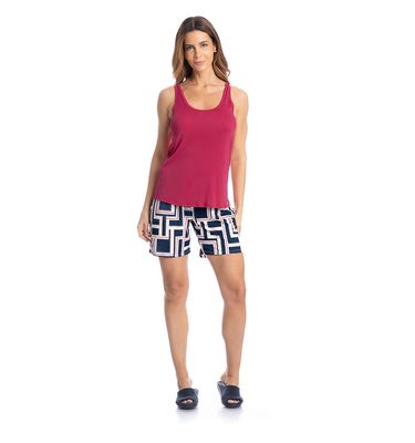 Pijama Feminino Shortão Regata Daiana - Imagem 3 - Mobile