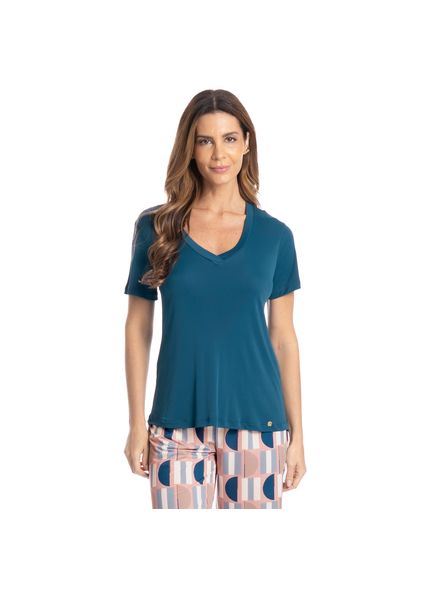 Pijama Feminino Pescador Daiana Azul-2 - Imagem 1