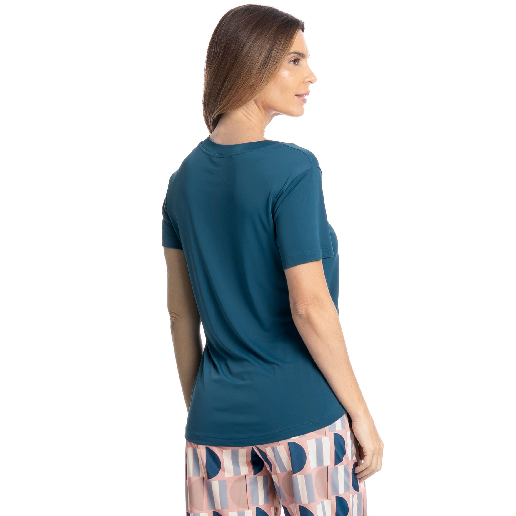 Pijama Feminino Pescador Daiana Azul-2 - Imagem 2