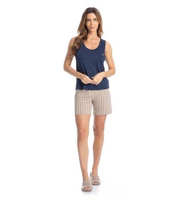 Pijama Feminino Shortão Regata Isabel - Imagem 3 - Mobile