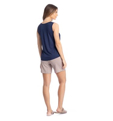 Pijama Feminino Shortão Regata Isabel - Imagem 4 - Mobile