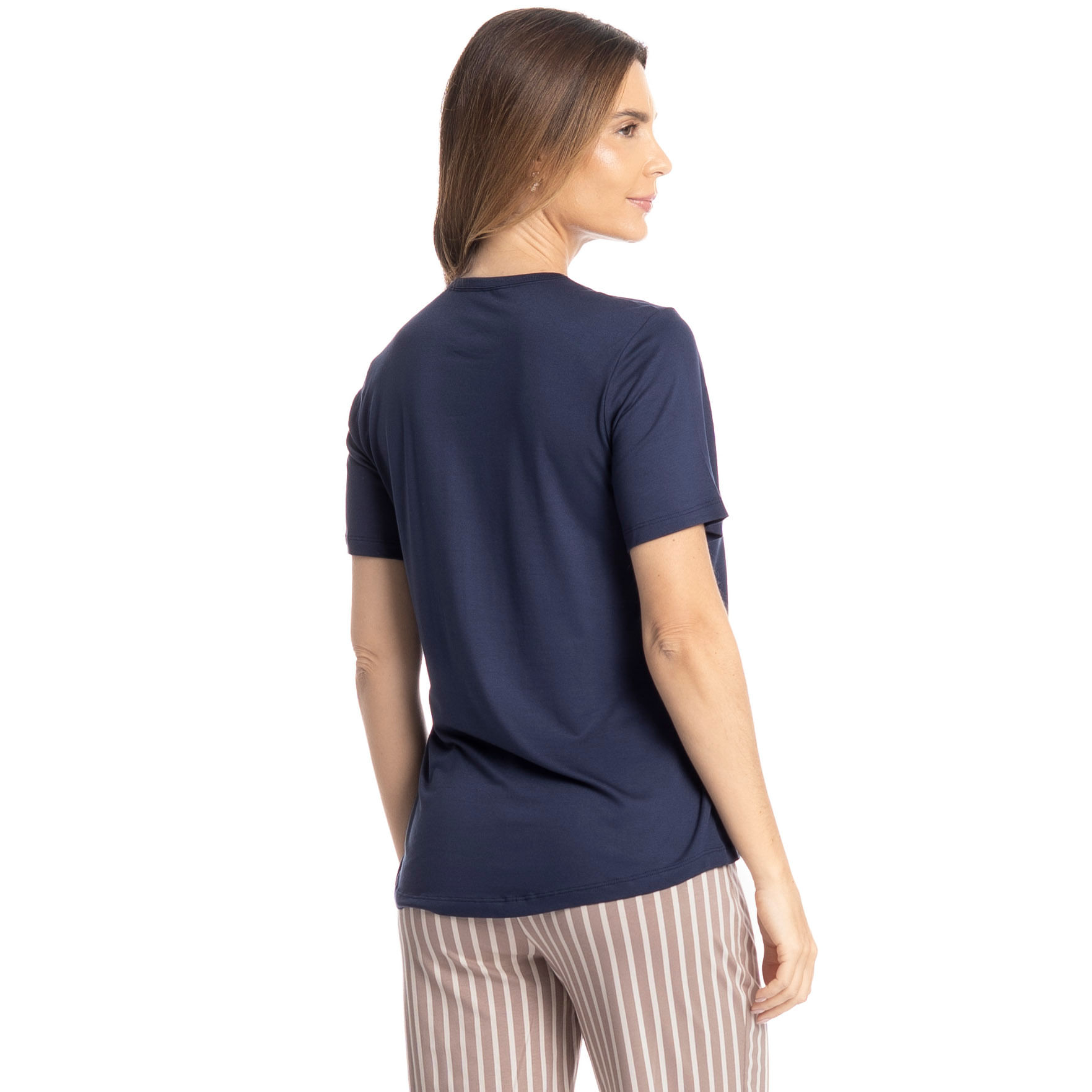 Pijama Feminino Pescador Isabel Bege - Imagem 2