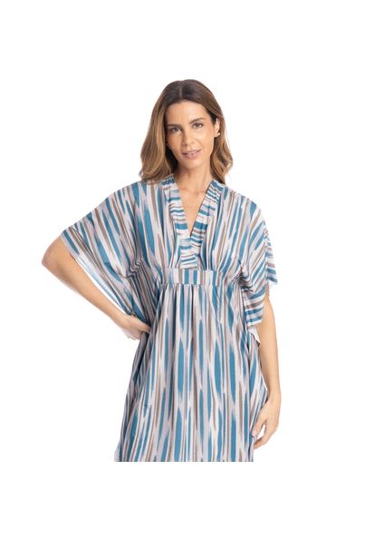 Kaftan Feminino Médio Elen Azul-2 - Imagem 1