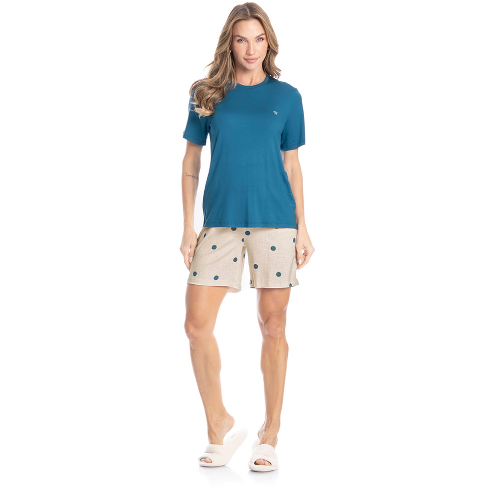 Pijama Feminino Shortão Maiara - Imagem 3 - Mobile