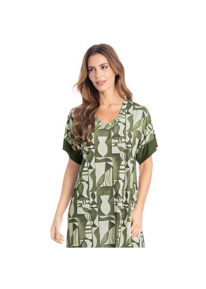 Kaftan Feminino Longo Teresa Verde - Imagem 1