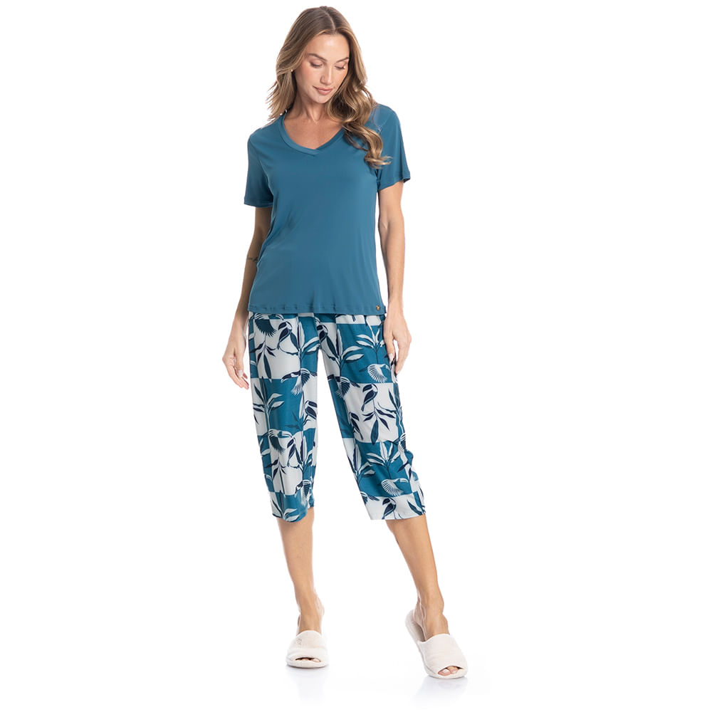 Pijama Feminino Pescador Teresa - Imagem 3 - Mobile