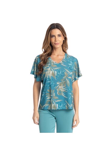 Pijama Feminino Capri Patricia Azul-2 - Imagem 1