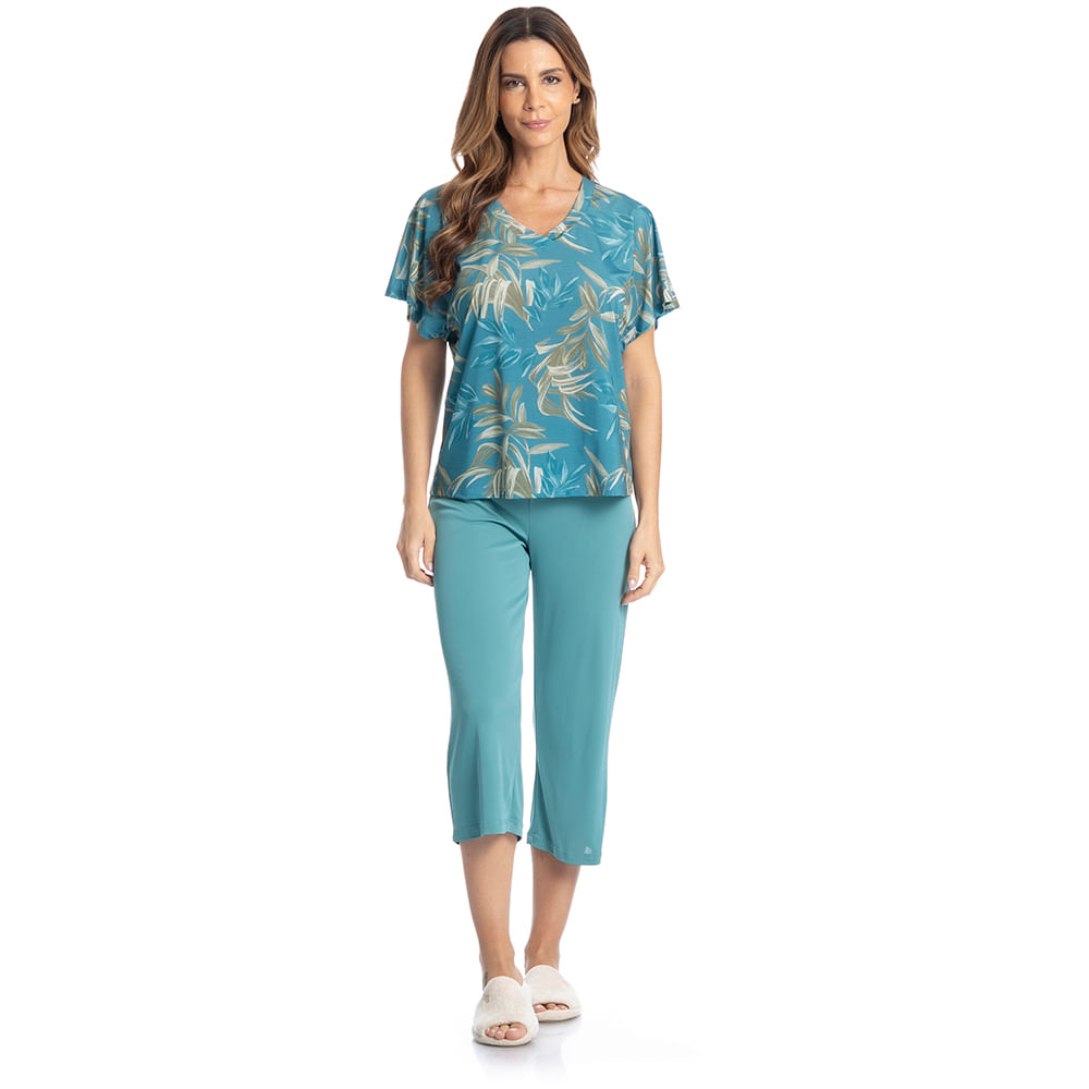 Pijama Feminino Capri Patricia - Imagem 3 - Mobile
