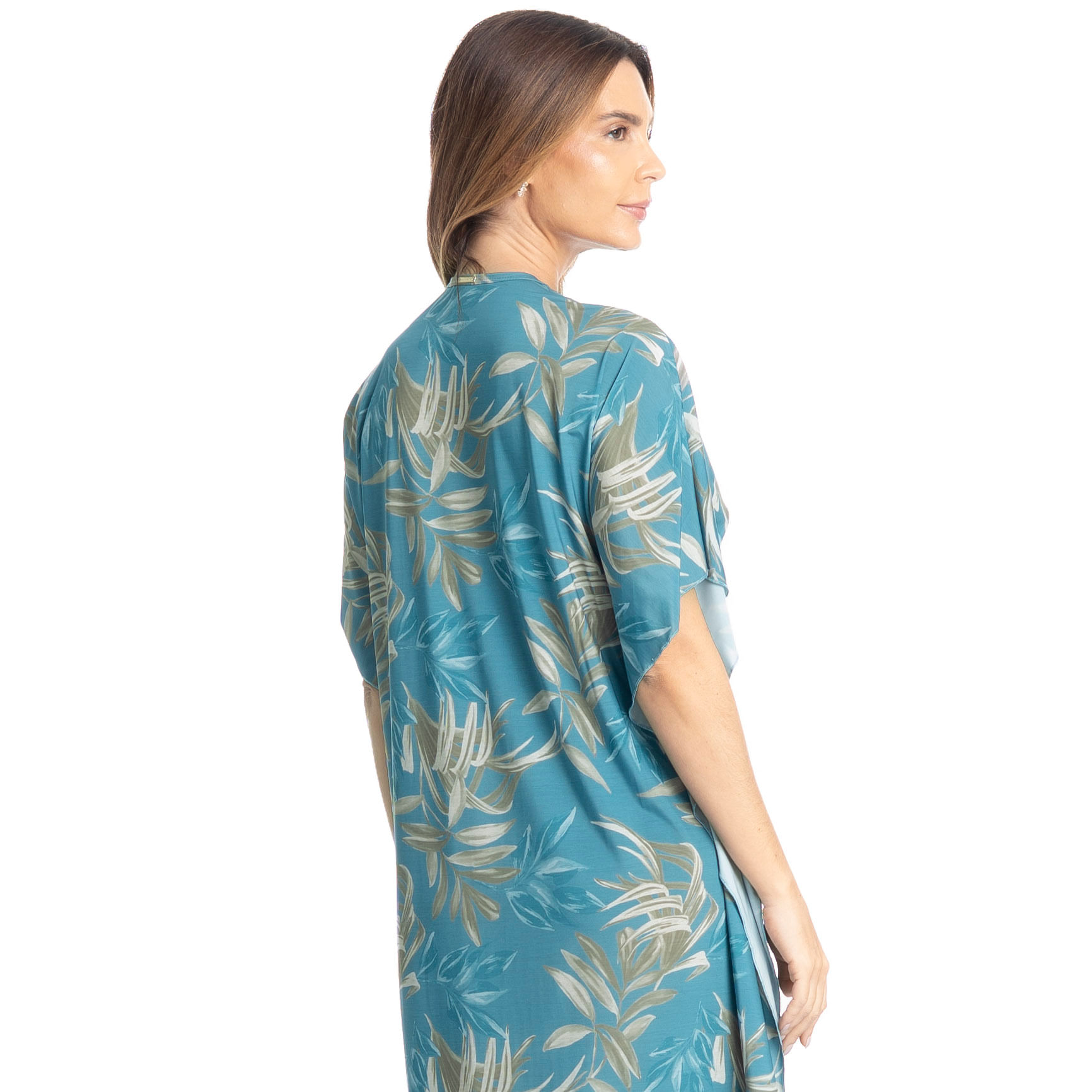 Kaftan Feminino Longo Patricia Azul-2 - Imagem 2