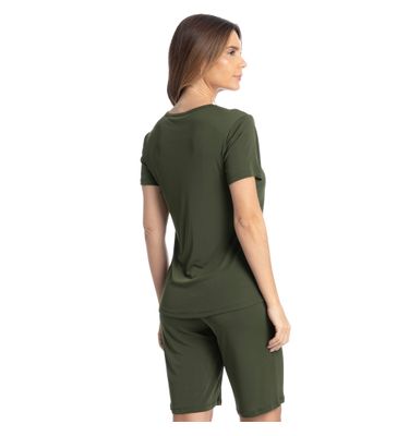 Pijama Feminino Bermuda Amanda - Imagem 2 - Mobile