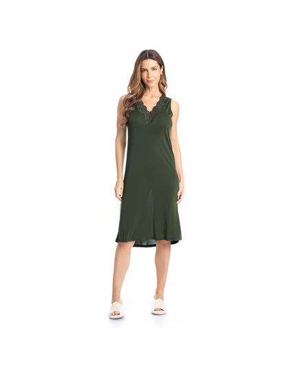 Camisão Médio Regata Com Renda Amanda - Imagem 3 - Desktop