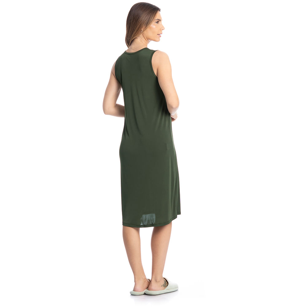 Camisão Médio Regata Com Renda Amanda - Imagem 4 - Mobile