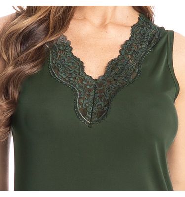 Camisão Médio Regata Com Renda Amanda - Imagem 5 - Mobile
