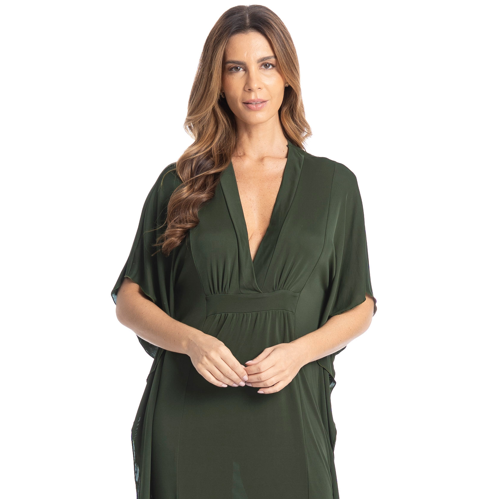 Kaftan Feminino Longo Amanda Verde - Imagem 1